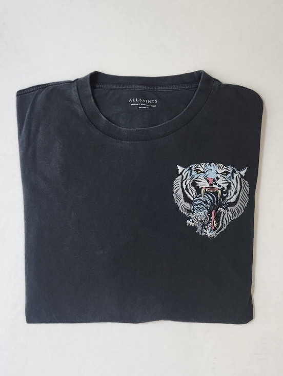 All Saints Other - AllSaints Tiger Graphic Tee Black Short Sleeve Streetwear Y2K Size Medium